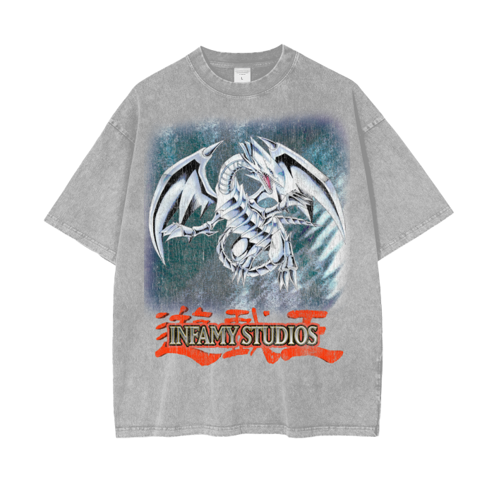 INFAMY Studios x Yu-Gi-Oh! - Blue Eyes White Dragon Vintage Tee