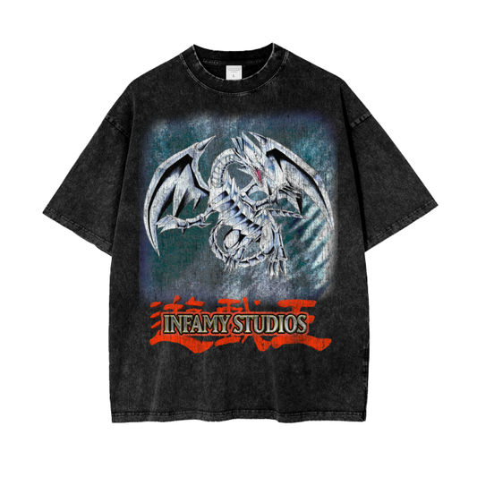 INFAMY Studios x Yu-Gi-Oh! - Blue Eyes White Dragon Vintage Tee