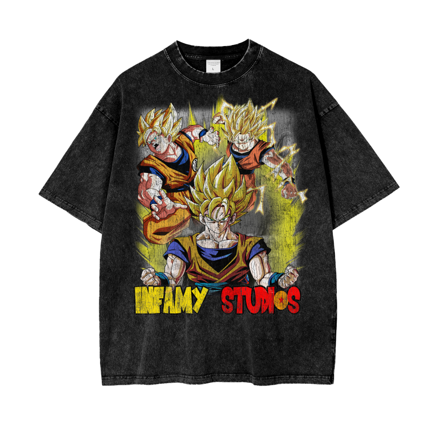 INFAMY Studios x Dragon Ball - Super Saiyan Goku Vintage Tee