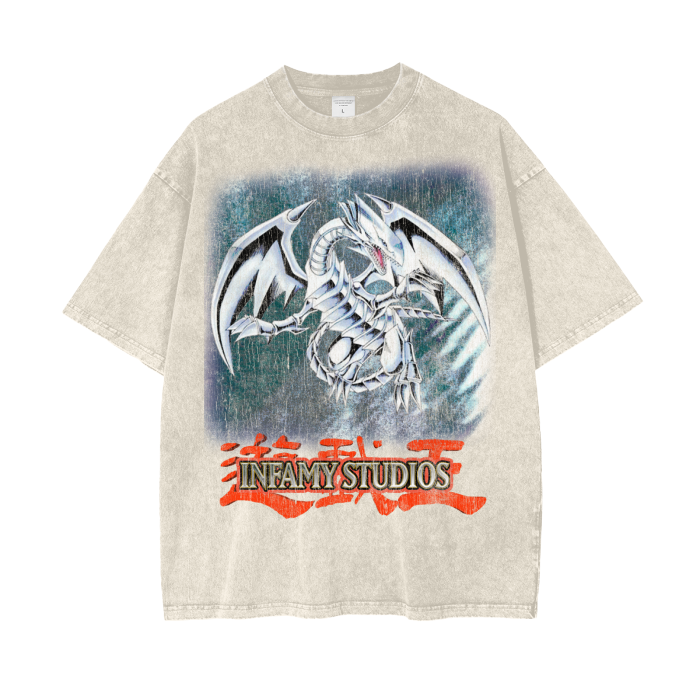 INFAMY Studios x Yu-Gi-Oh! - Blue Eyes White Dragon Vintage Tee